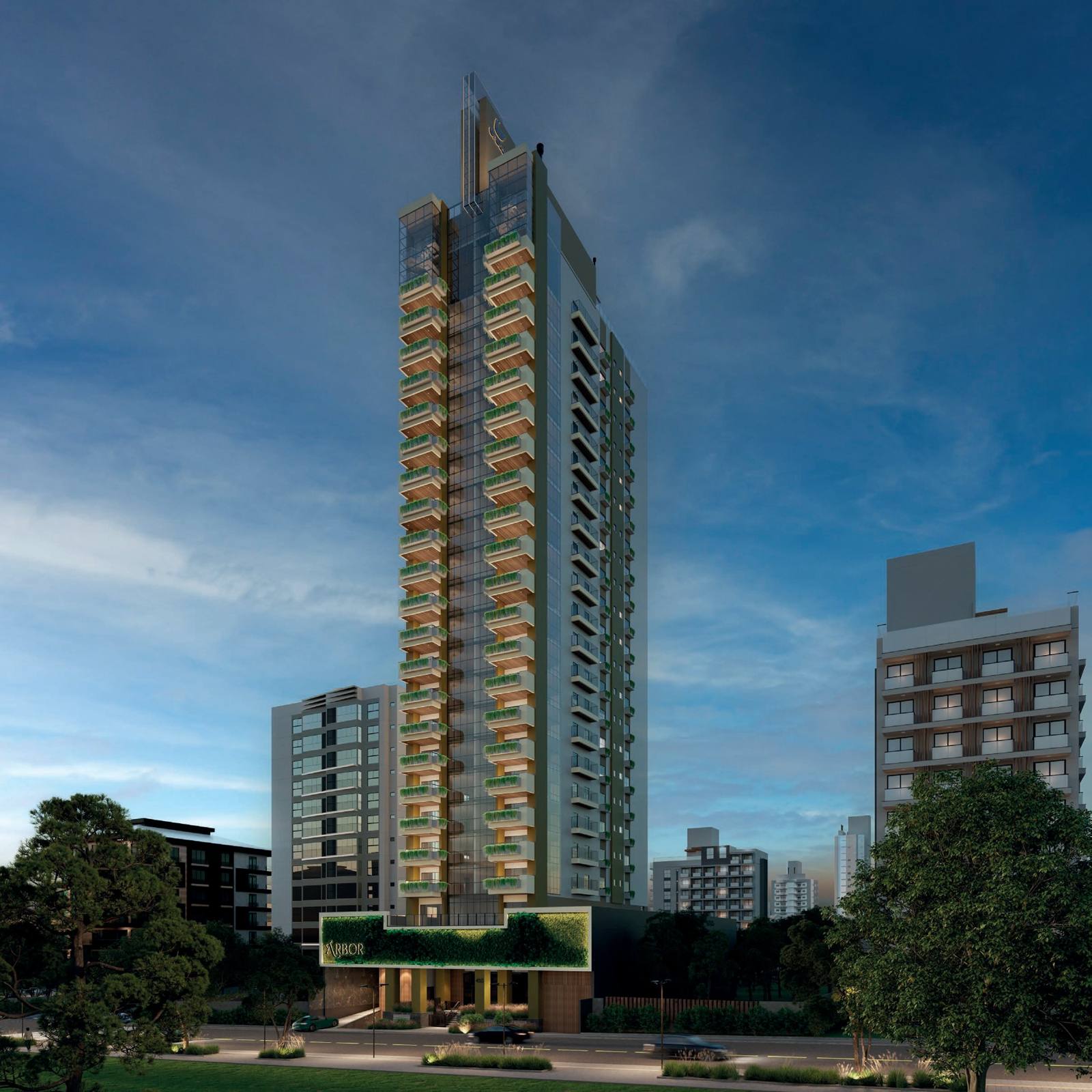 Árbor Concept Home, fachada no Centro de Criciúma