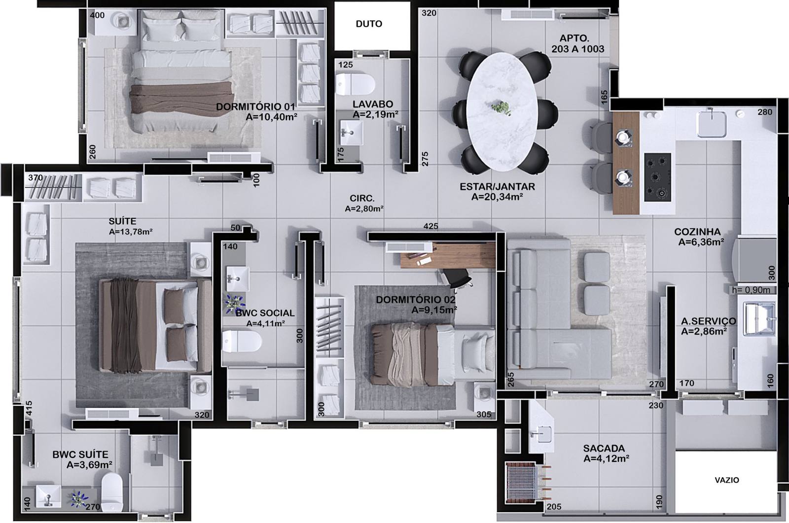Planta do Cartago Residencial