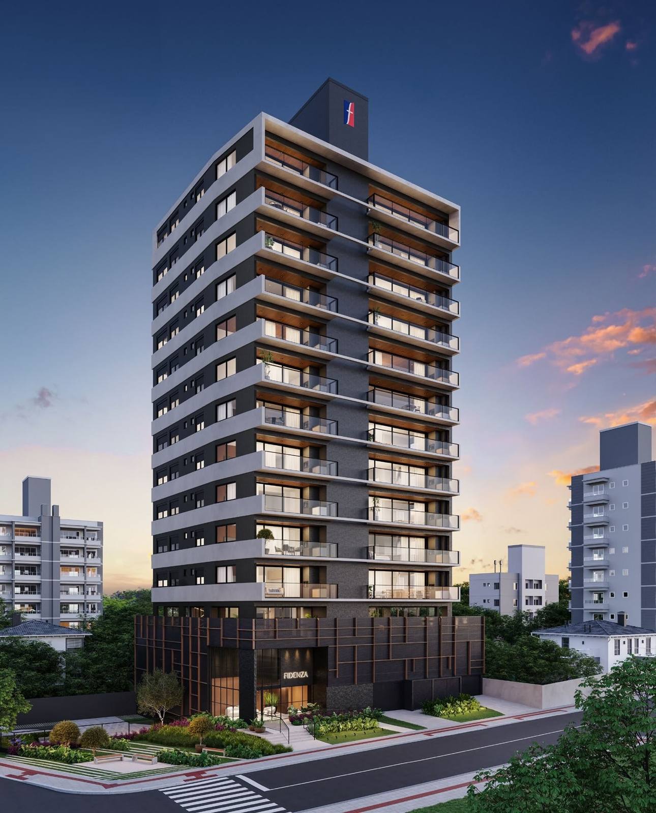 Fidenza Residencial, fachada