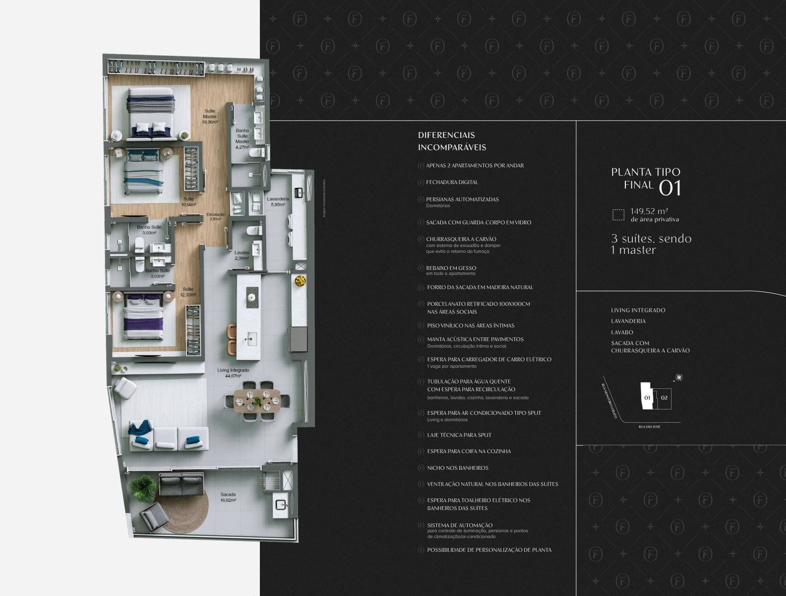Planta do Fidenza Residencial