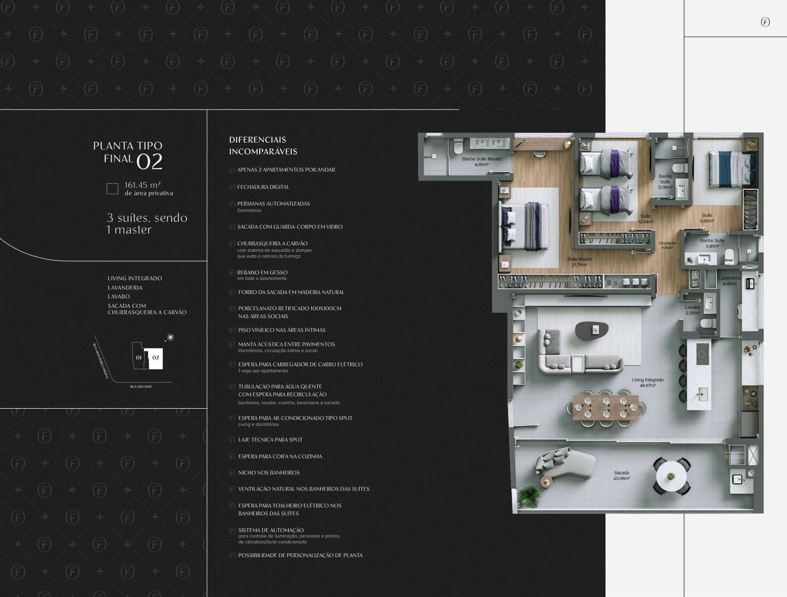 Planta do Fidenza Residencial