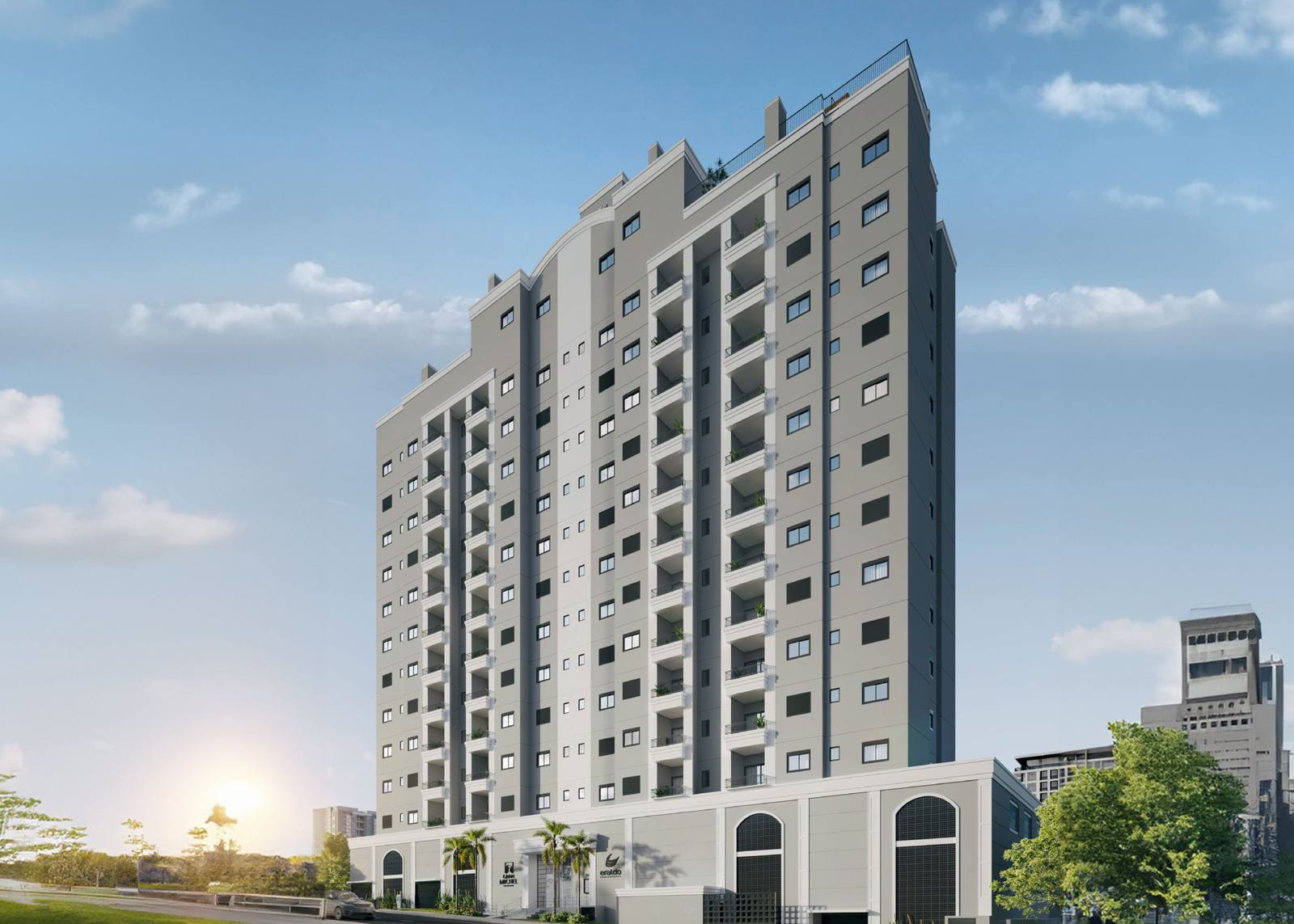 Gran Michel Residence, fachada no bairro Michel, Criciúma