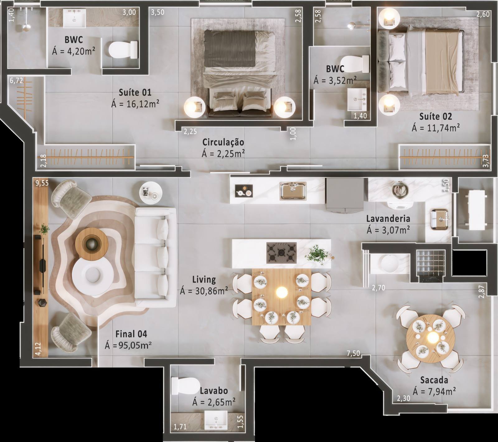 Planta do Harmony Residence