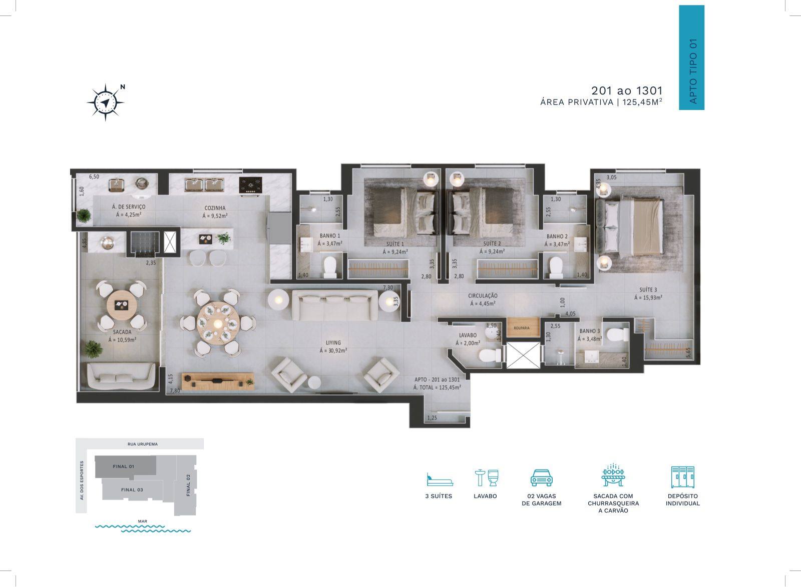 Planta do Horizon Residence