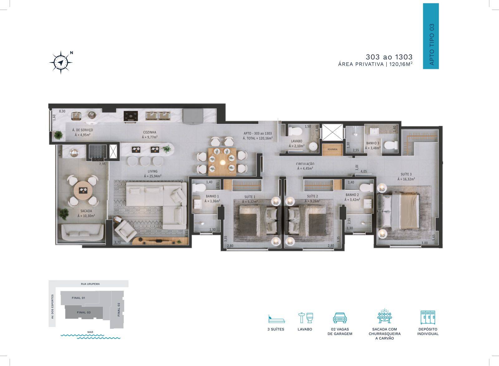 Planta do Horizon Residence