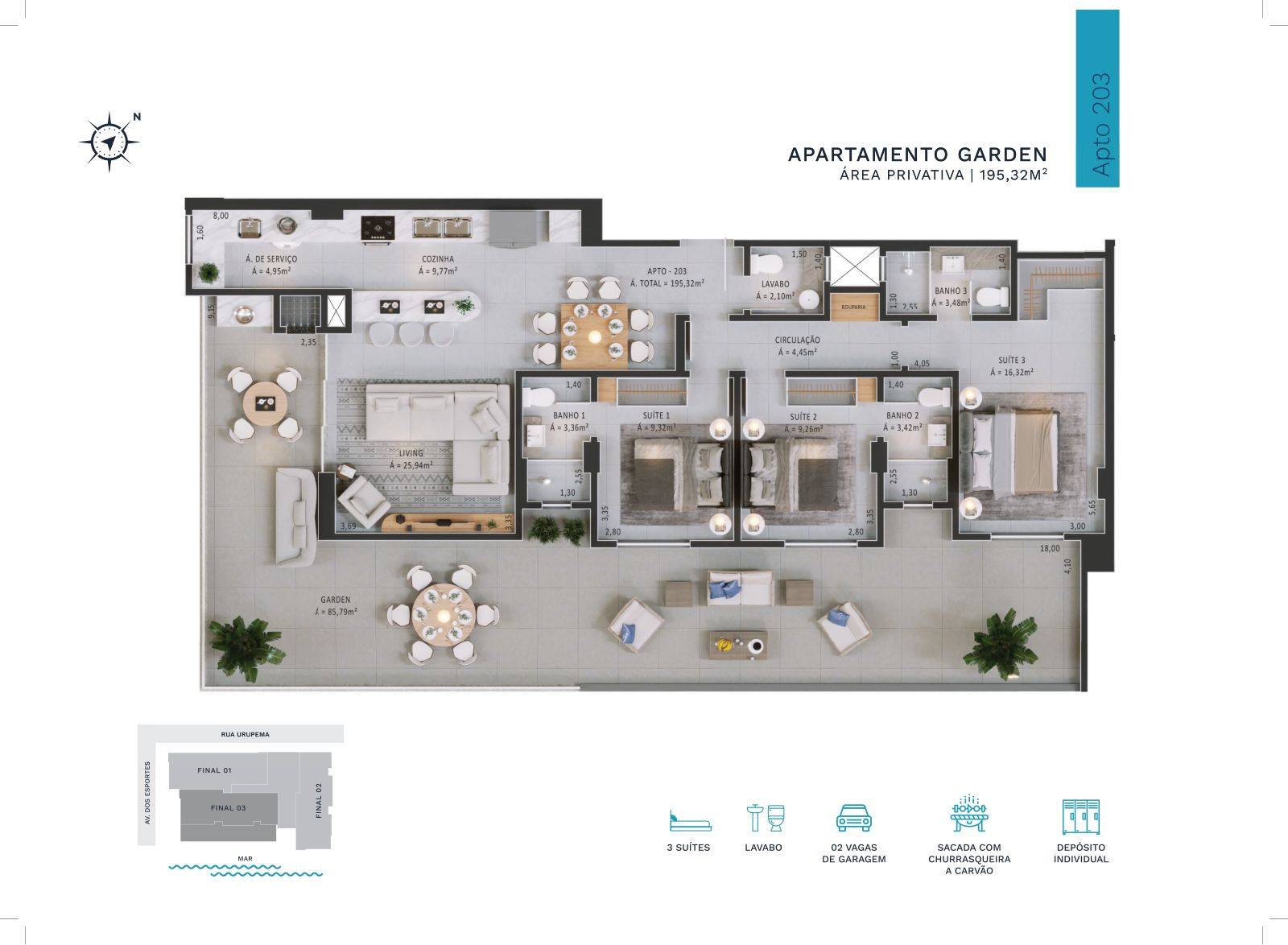 Planta do Horizon Residence