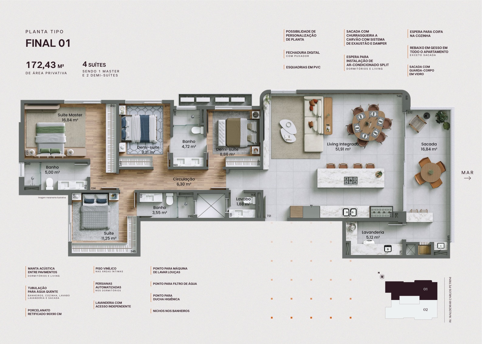 Planta do Mar Nord Residencial