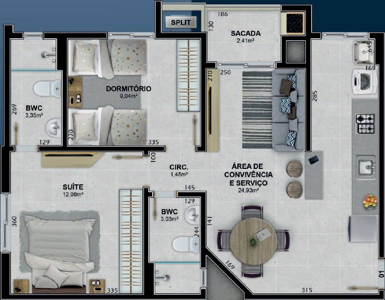 Planta do Residencial Novo Horizonte