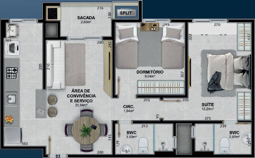 Planta do Residencial Novo Horizonte
