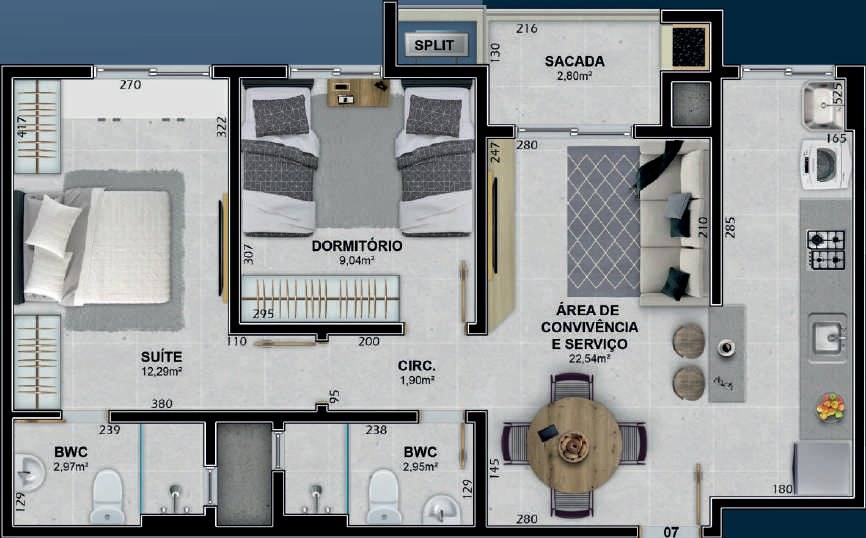 Planta do Residencial Novo Horizonte