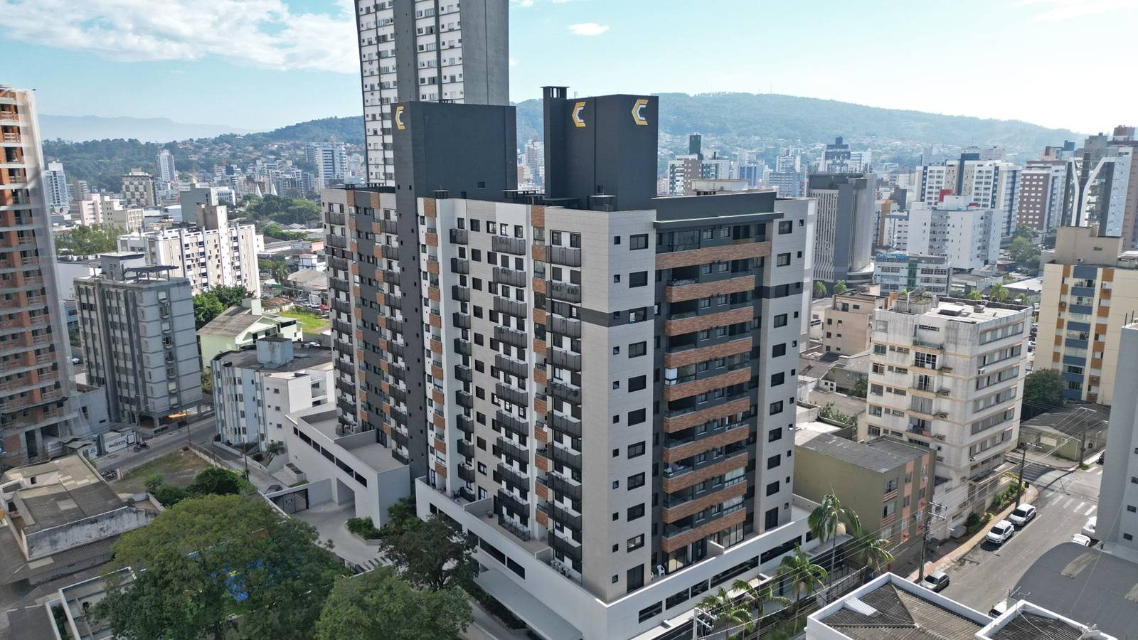 Residencial Class, vista aérea das torres no Comerciário
