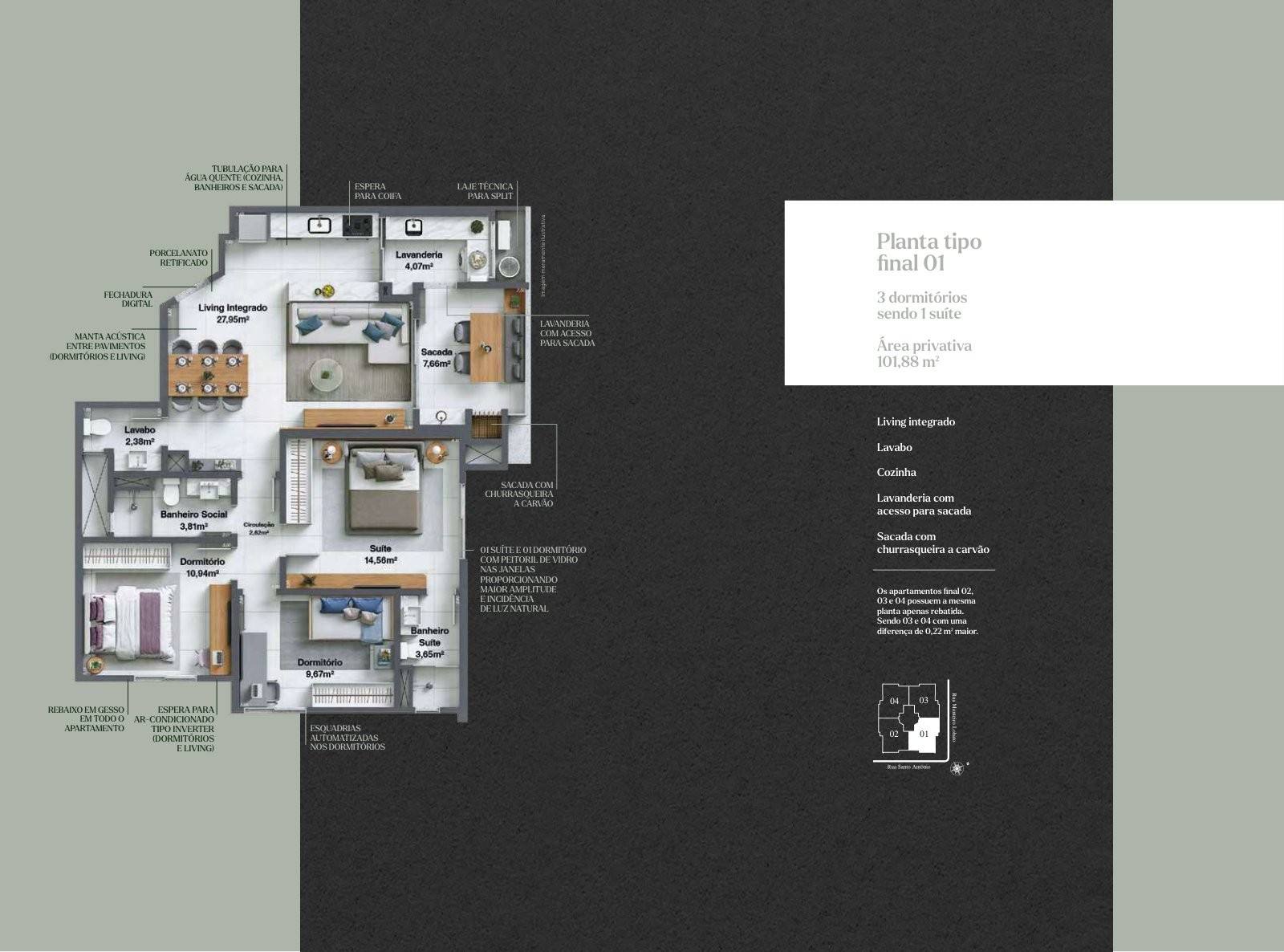 Planta do Thiene Residencial