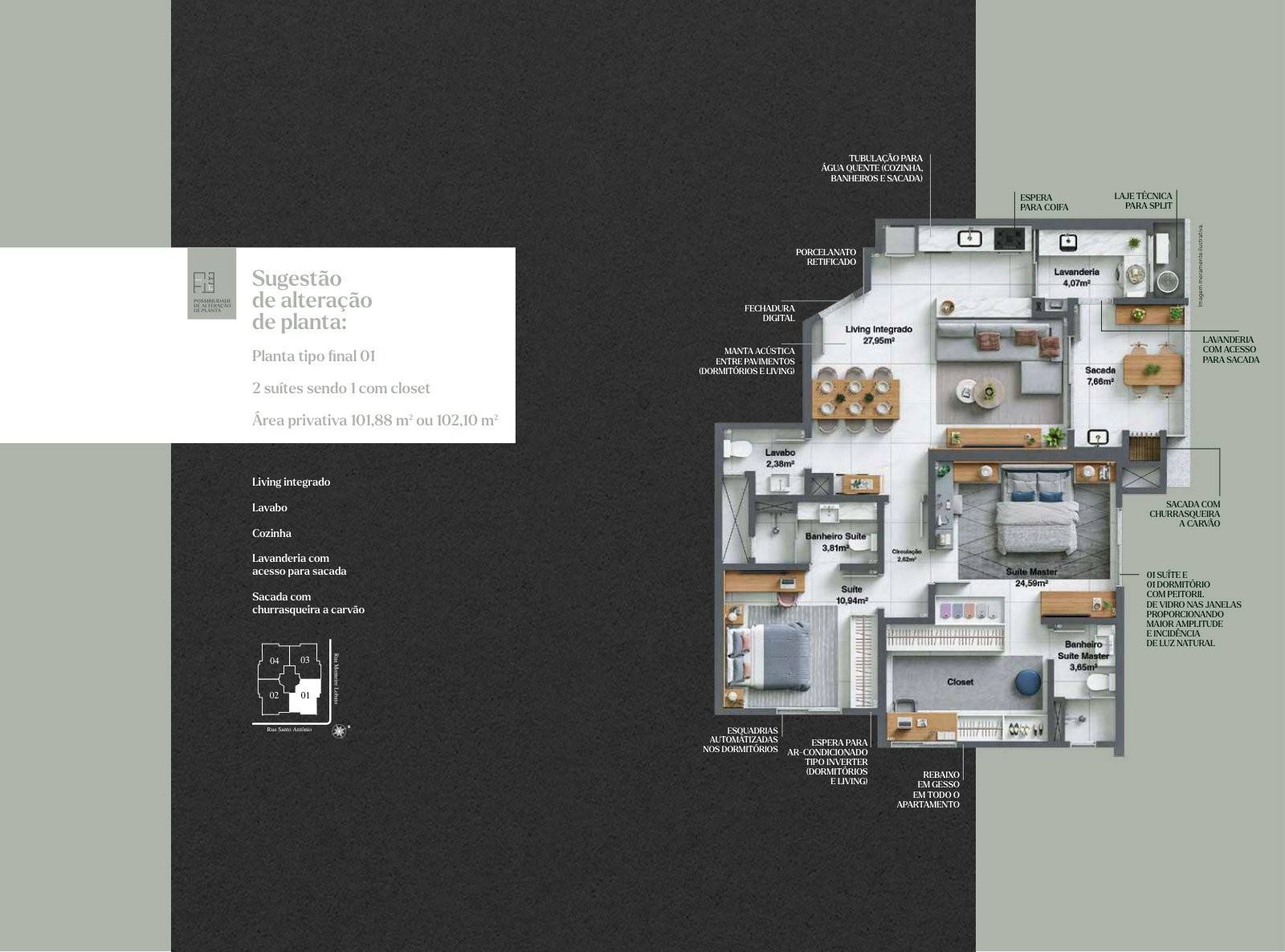 Planta do Thiene Residencial